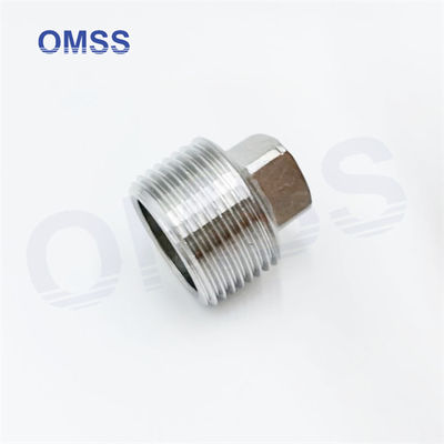 Fittings de tubería de acero inoxidable de tornillo 304 Cuadrado Hexágono macho conector de tubería roscado