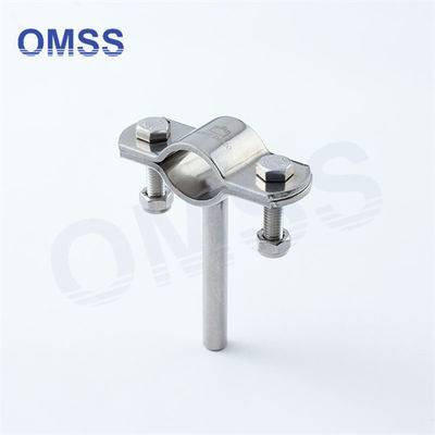 Fittings sanitarios Tri Clover SS304 Tubo de acero inoxidable soporte de tubería sanitaria Clip colgador