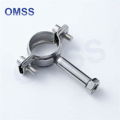 Fittings sanitarios Tri Clover SS304 Tubo de acero inoxidable soporte de tubería sanitaria Clip colgador