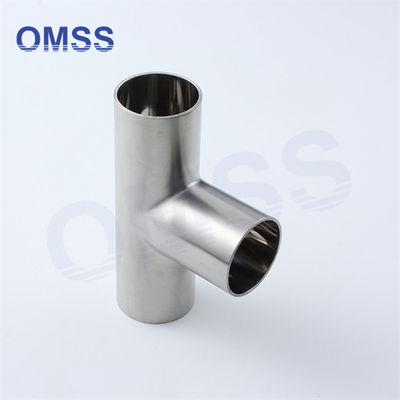 3A SMS SS304 Acero inoxidable Accesorios de tuberías sanitarias Saldado igual Tee 7www En el edificio