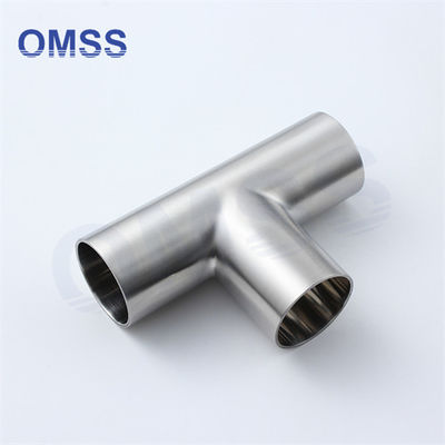 3A SMS SS304 Acero inoxidable Accesorios de tuberías sanitarias Saldado igual Tee 7www En el edificio