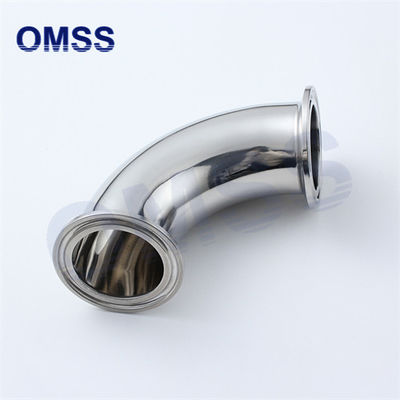 2CMP Tubo sanitario de acero inoxidable ajuste de 90 ° Tri manguera de sujeción Codo 90 grados
