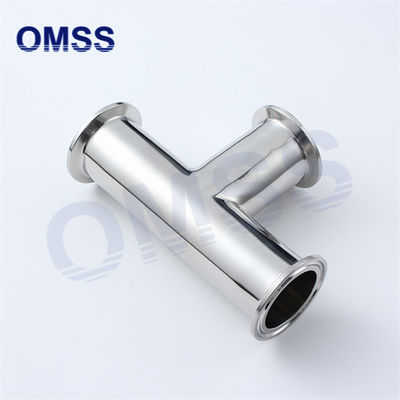 Fittings de tuberías sanitarias de acero inoxidable de 7MP Tri Clamp Equal Tee