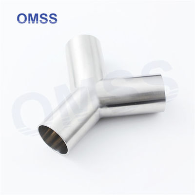 Accesorios sanitarios métricos 316l Accesorios para tuberías de acero inoxidable de grado alimenticio Tipo Y Accesorios para tuberías Tee