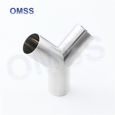 Accesorios sanitarios métricos 316l Accesorios para tuberías de acero inoxidable de grado alimenticio Tipo Y Accesorios para tuberías Tee