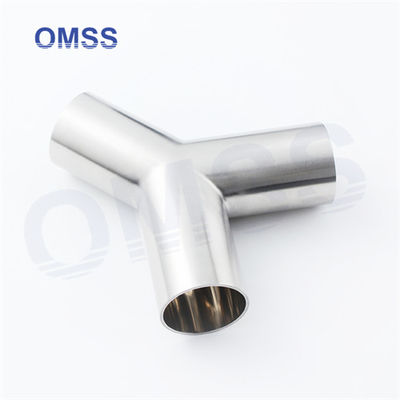 Accesorios sanitarios métricos 316l Accesorios para tuberías de acero inoxidable de grado alimenticio Tipo Y Accesorios para tuberías Tee