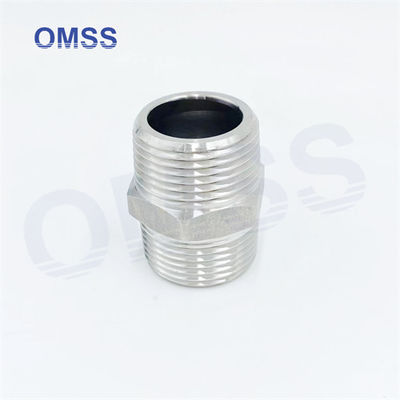 304 acero inoxidable hexadecimal pezón masculino mujer codo de tubería industrial hexágono pezón