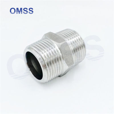 304 acero inoxidable hexadecimal pezón masculino mujer codo de tubería industrial hexágono pezón