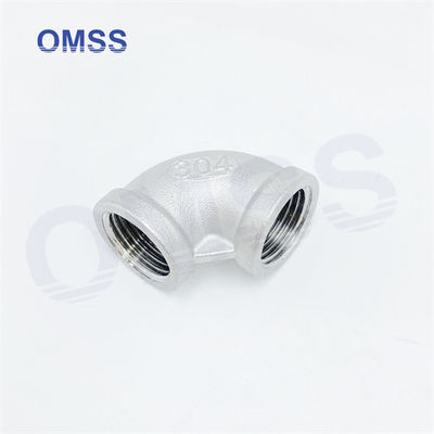 Accesorios de tubería de roscado femenino 304 1 1/2 &quot;acero inoxidable BSP NPT 90 grados codo