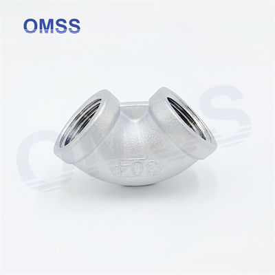 Accesorios de tubería de roscado femenino 304 1 1/2 &quot;acero inoxidable BSP NPT 90 grados codo