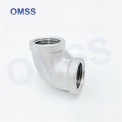 Accesorios de tubería de roscado femenino 304 1 1/2 &quot;acero inoxidable BSP NPT 90 grados codo