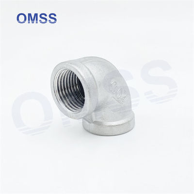 Accesorios de tubería de roscado femenino 304 1 1/2 &quot;acero inoxidable BSP NPT 90 grados codo