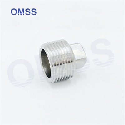 Fittings de tubería de acero inoxidable de tornillo 304 Cuadrado Hexágono macho conector de tubería roscado