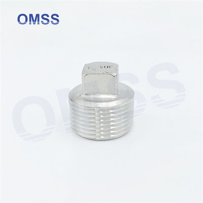 Fittings de tubería de acero inoxidable de tornillo 304 Cuadrado Hexágono macho conector de tubería roscado