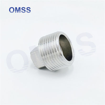 Fittings de tubería de acero inoxidable de tornillo 304 Cuadrado Hexágono macho conector de tubería roscado