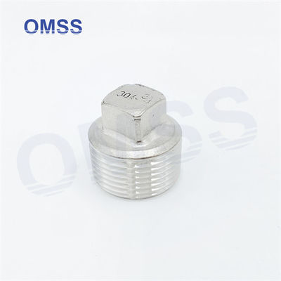 Fittings de tubería de acero inoxidable de tornillo 304 Cuadrado Hexágono macho conector de tubería roscado