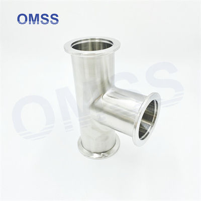 Fittings sanitarios de acero inoxidable 304 Tee de acero inoxidable 7MP Pipe Clamp Tee