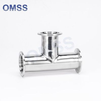 SS304 Vacuo KF Equal Tee 3 Way Tee NW Accesorio de semiconductores Tee SS316L